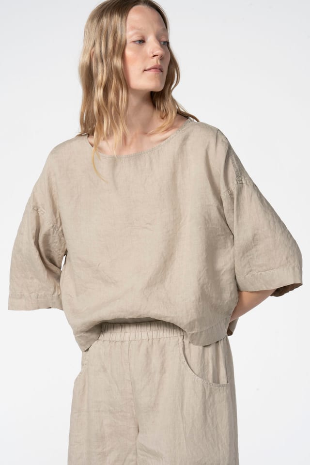 Blouse 606 - Pure hemp - 122NETTLE - 60260110507