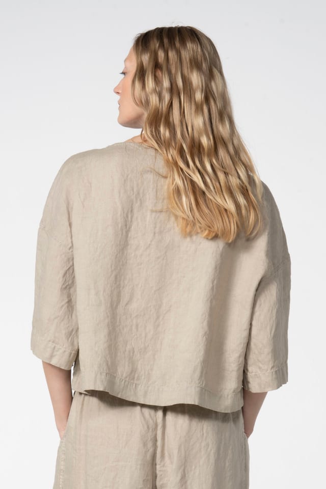 Blouse 606 - Pure hemp - 122NETTLE - 60260110507
