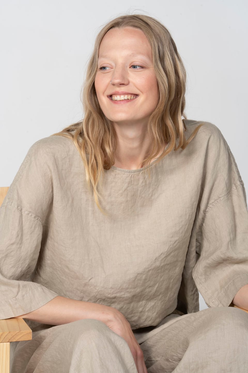 Blouse 606 - Pure hemp - 122NETTLE - 60260110507