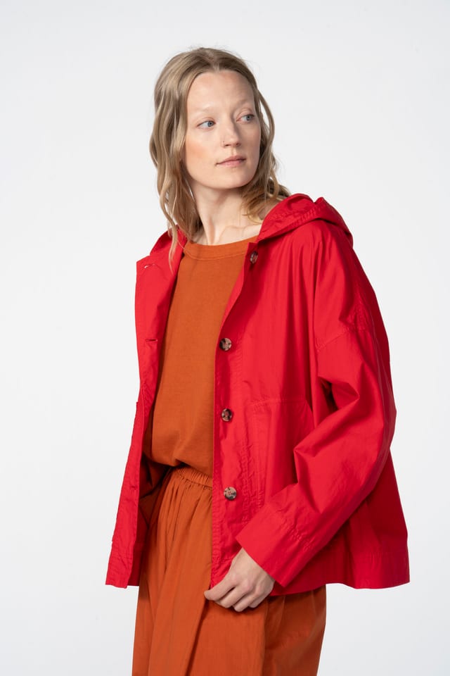 Outdoor jacket 602 - Compact cotton poplin - 340PEPPER - 60260110508