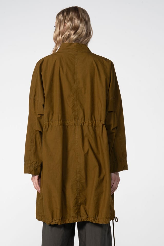 Coat 601 - Compact cotton poplin - 762TAPENADE - 60260110509