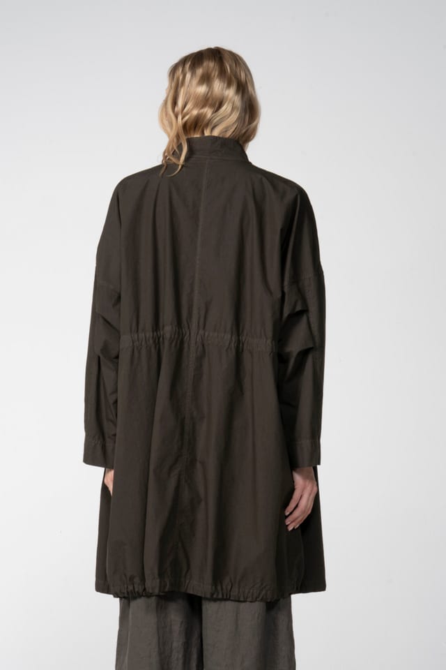 Coat 601 - Compact cotton poplin - 790BELUGA - 60260110509