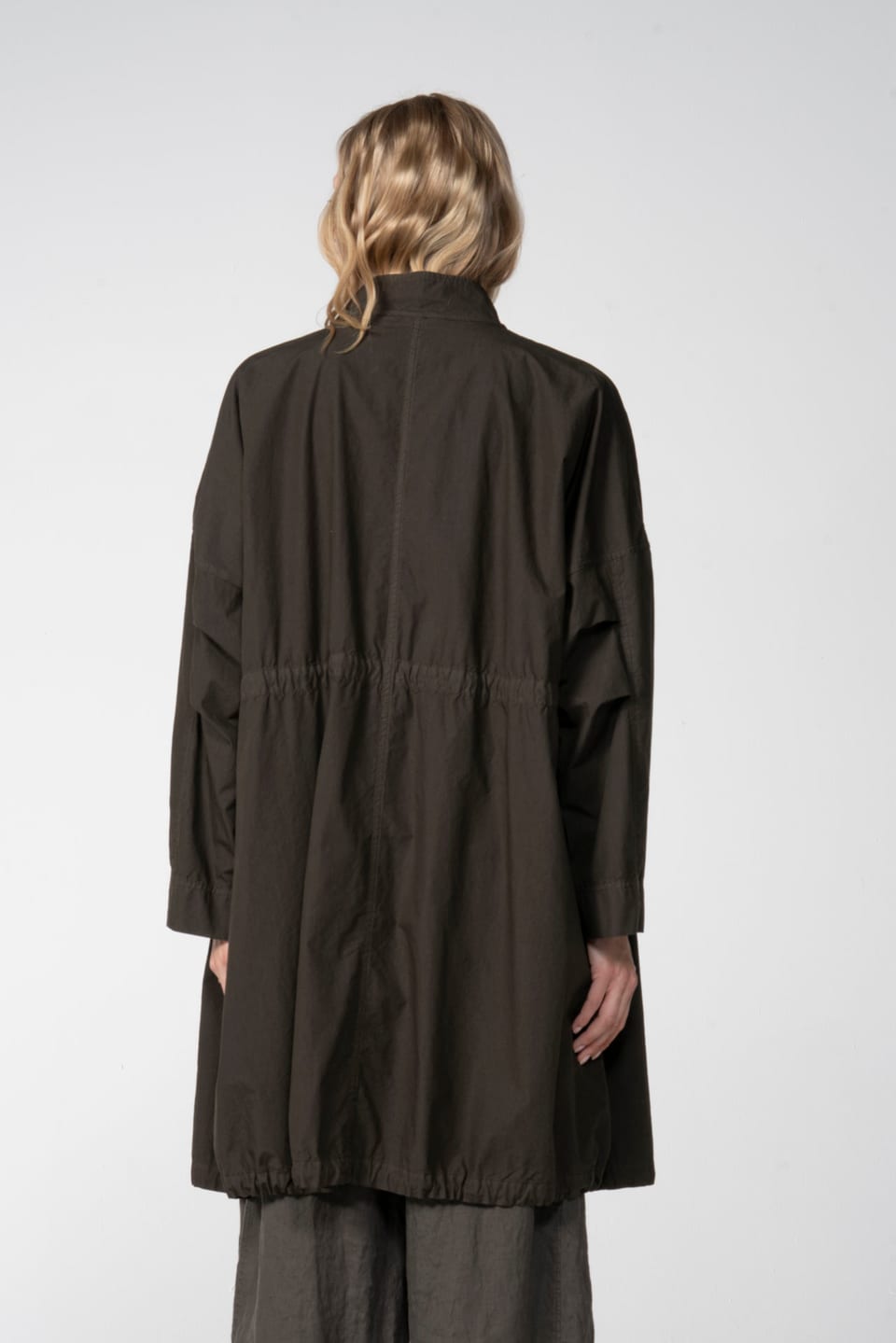 Coat 601 - Compact cotton poplin - 790BELUGA - 60260110509