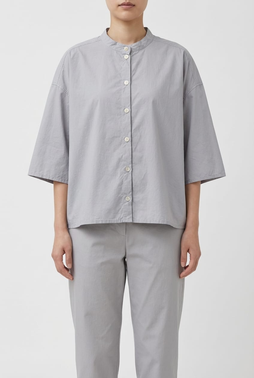 Blouse 608 - Cotton poplin - 430TROUT - 60260110511