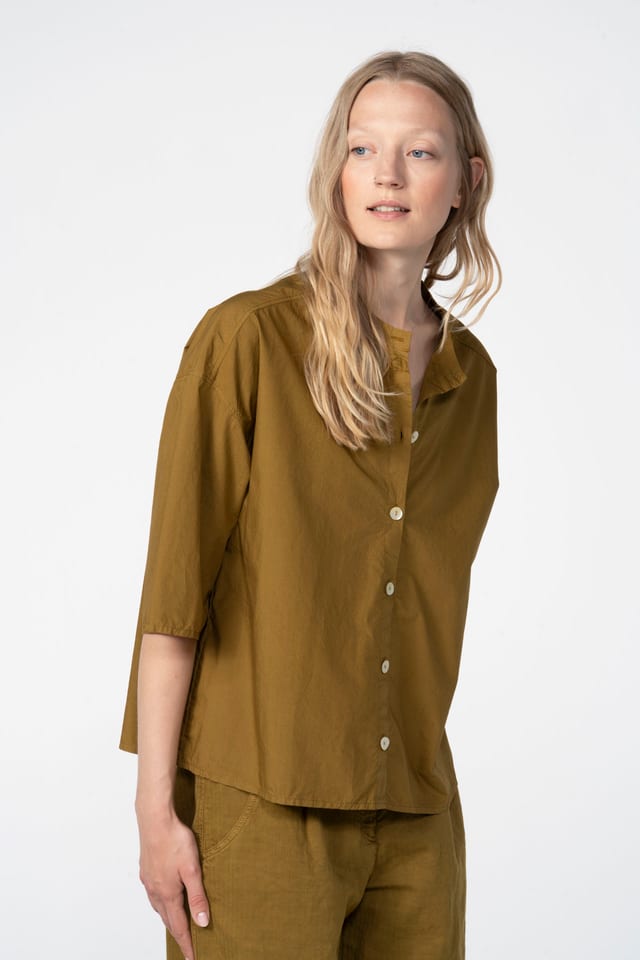 Blouse 608 - Cotton poplin - 760TAPENADE - 60260110511