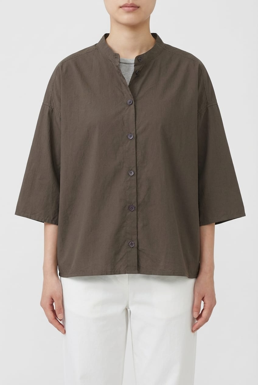 Blouse 608 - Cotton poplin - 790BELUGA - 60260110511