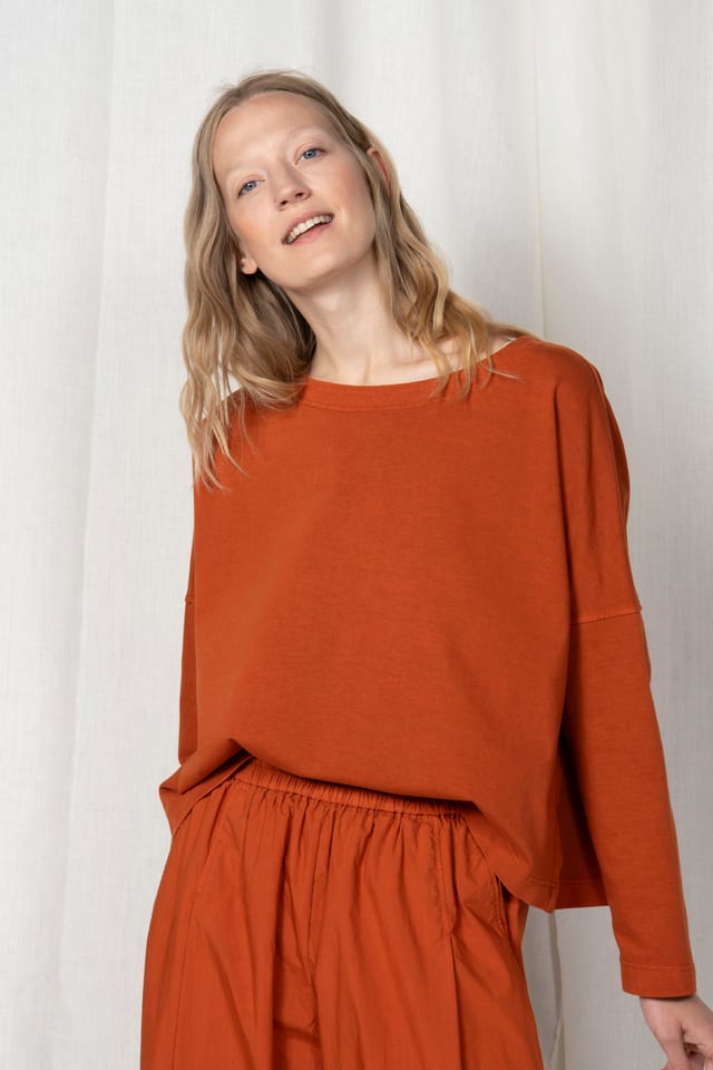 Pullover 606 - Pure Cotton Jersey - 232RUST - 60260110515