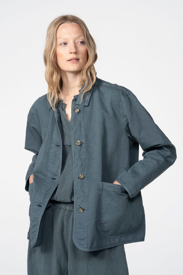 Jacket 603 - Chevron cotton hemp - 462RIVER - 60260110517