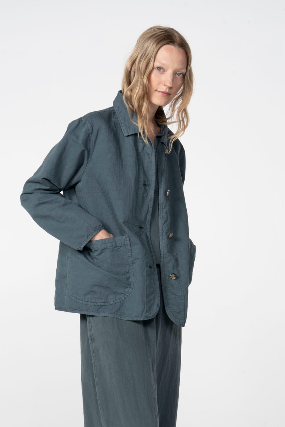 Jacket 603 - Chevron cotton hemp - 462RIVER - 60260110517