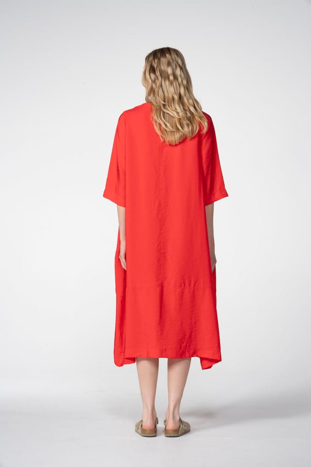 Dress 603 wash - Viscose twill with a subtle shine - 340PEPPER - 60260110519