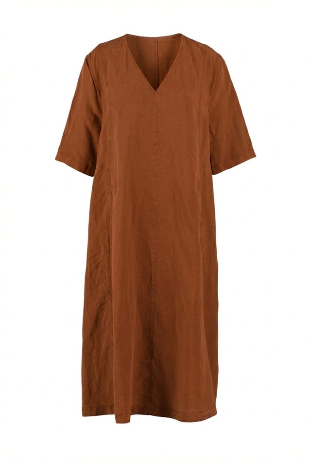 Kjole 606 - Lyocell hørblanding - 232RUST - 60260110522