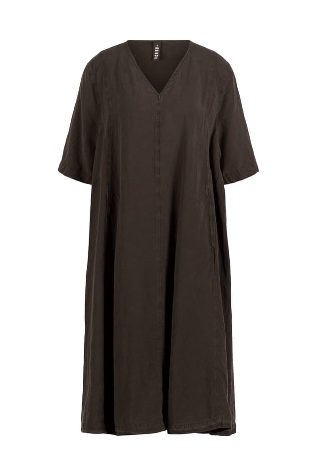 Dress 606 - Lyocell linen blend - 790BELUGA - 60260110522