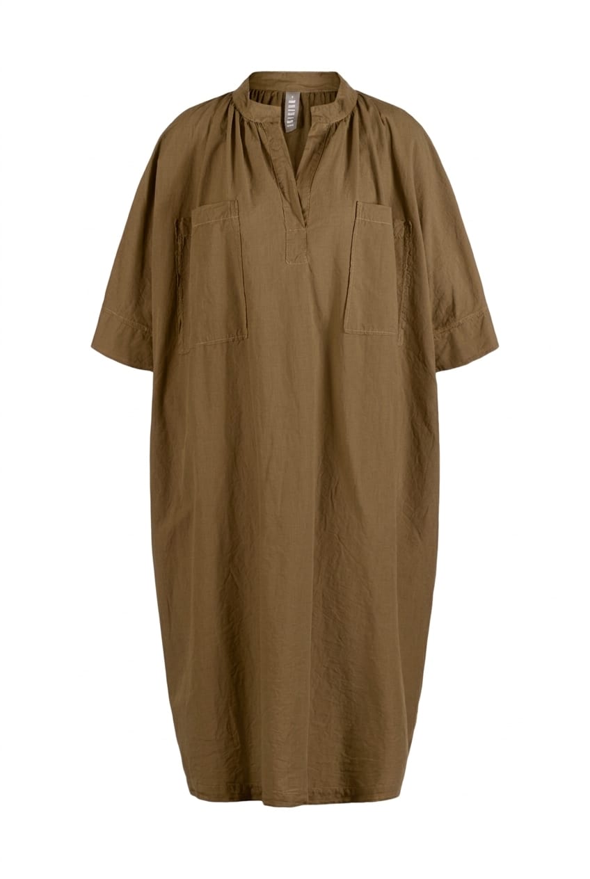 Dress 608 - Micro check on cotton - 760TAPENADE - 60260110524