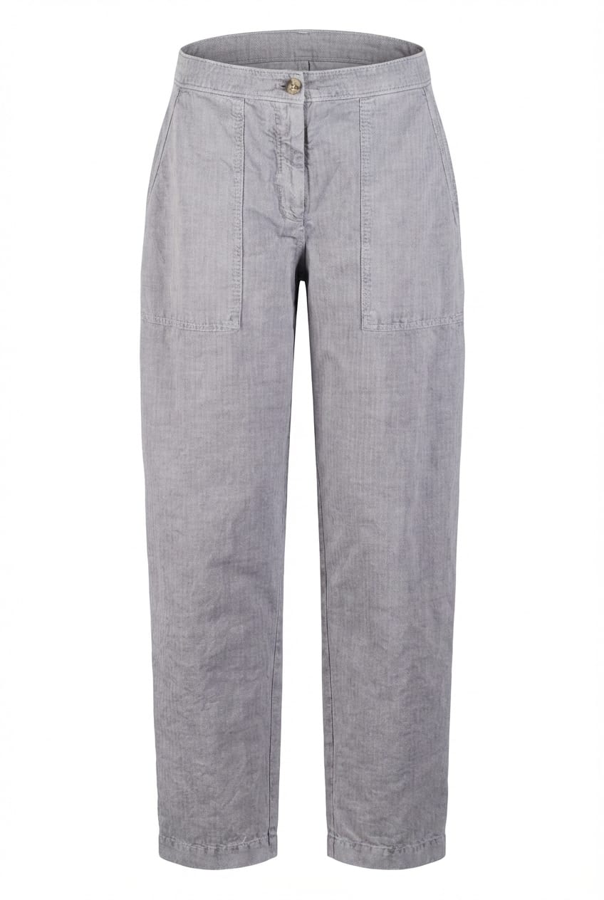 Trousers 608 - Chevron cotton hemp - 432TROUT - 60260110525