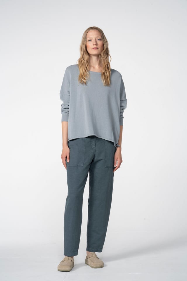 Trousers 608 - Chevron cotton hemp - 462RIVER - 60260110525