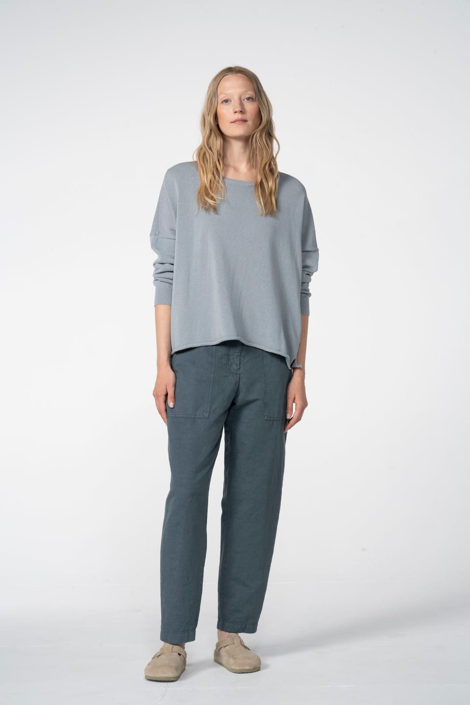Trousers 608 - Chevron cotton hemp - 462RIVER - 60260110525