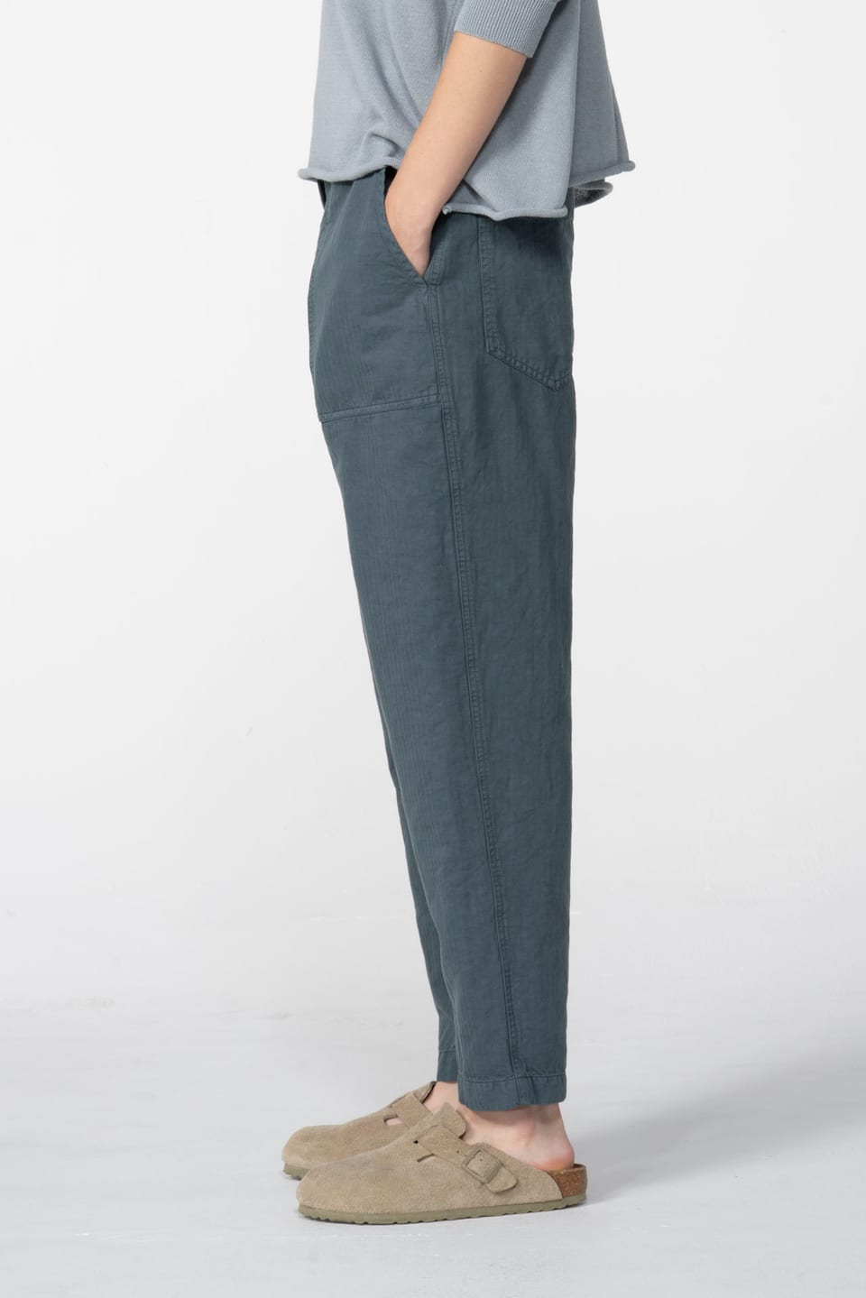 Trousers 608 - Chevron cotton hemp - 462RIVER - 60260110525