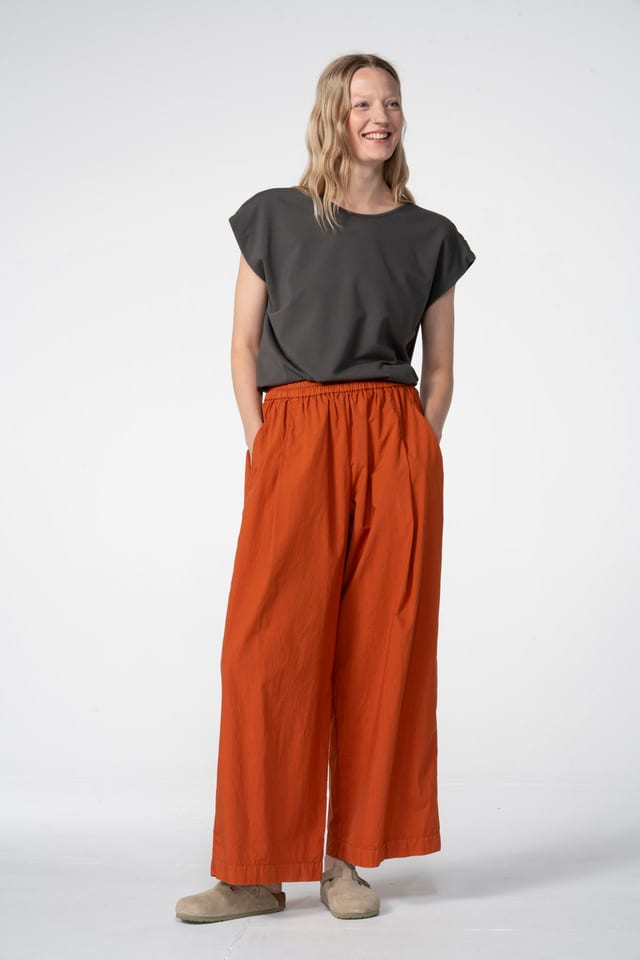 Trousers 609 - Cotton poplin - 232RUST - 60260110526