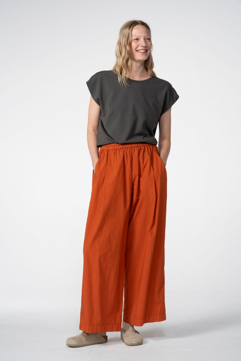 Trousers 609 - Cotton poplin - 232RUST - 60260110526