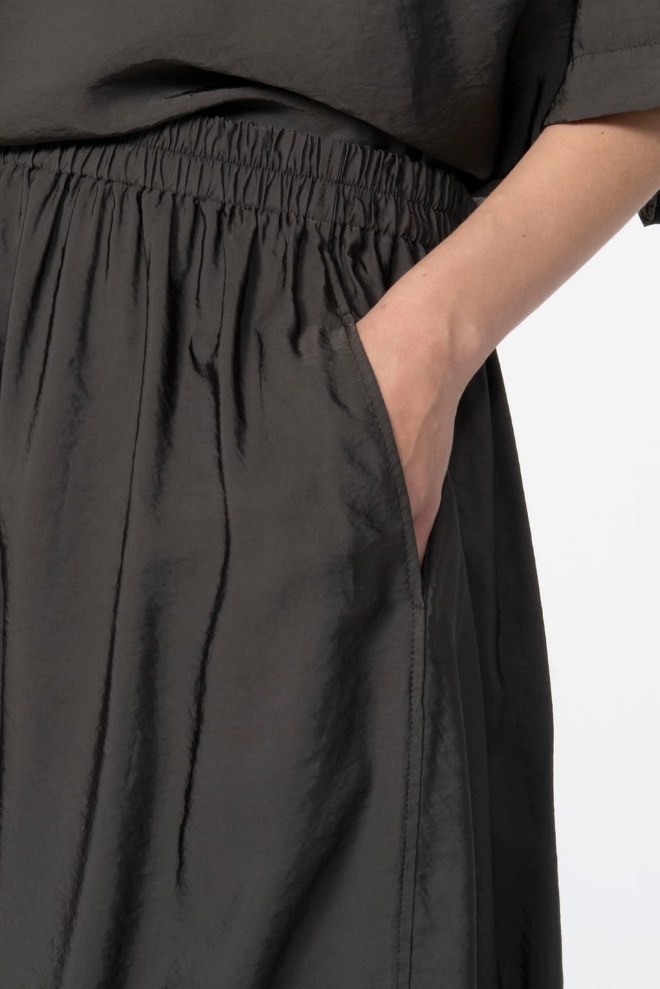 Skirt 602 wash - Viscose twill with a subtle shine - 790BELUGA - 60260110527