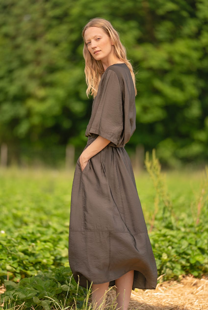Skirt 602 wash - Viscose twill with a subtle shine - 790BELUGA - 60260110527