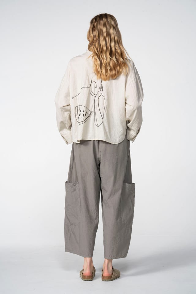 Trousers 610 - Micro check on cotton - 120NETTLE - 60260110528