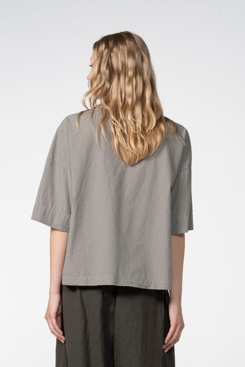 Blouse 609 - Micro check on cotton - 120NETTLE - 60260110529