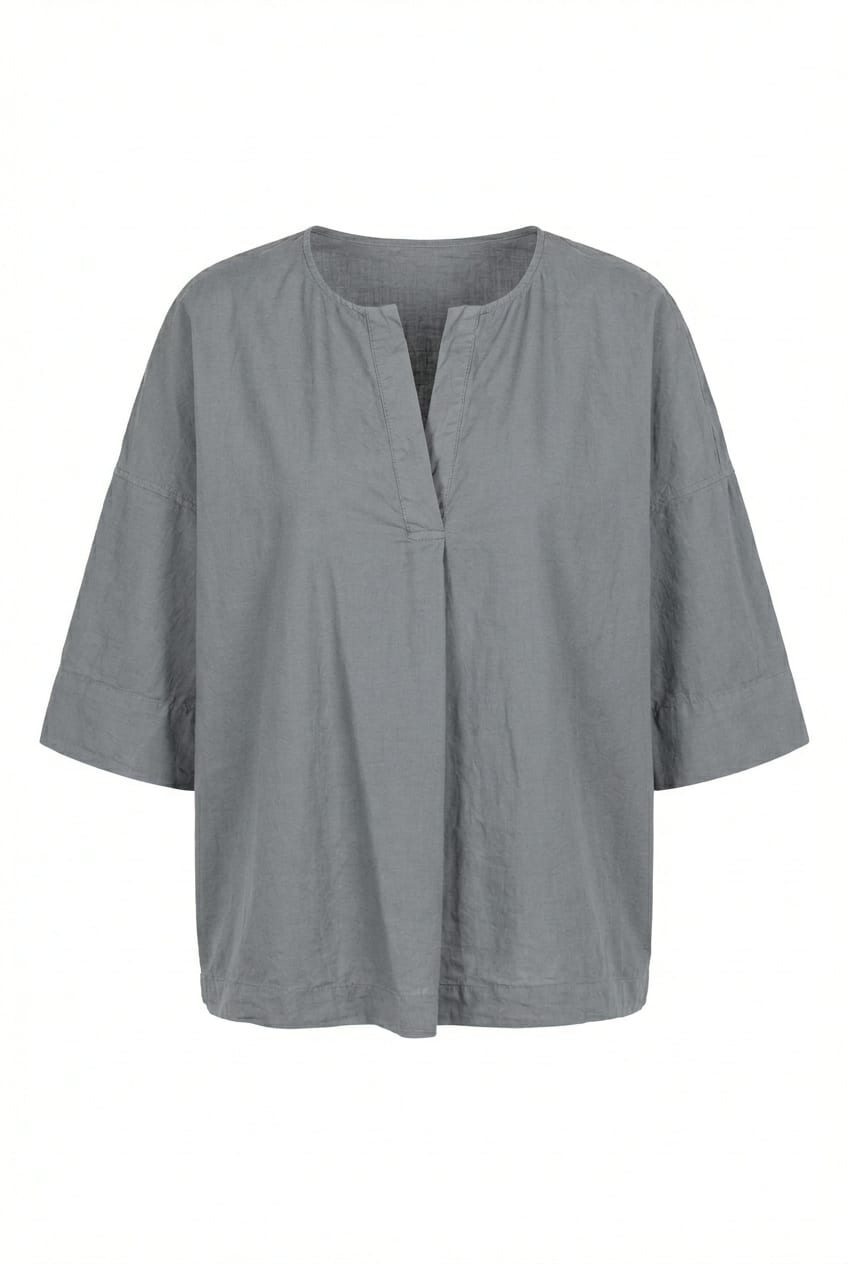 Blouse 609 - Micro check on cotton - 430TROUT - 60260110529
