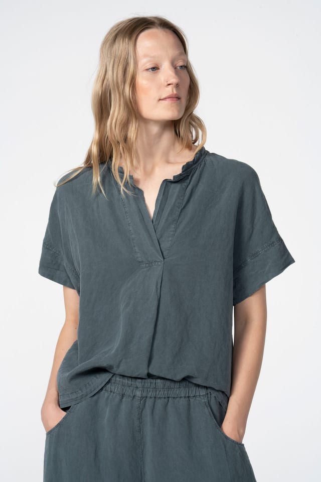 Blouse 610 - Lyocell linen blend - 462RIVER - 60260110530