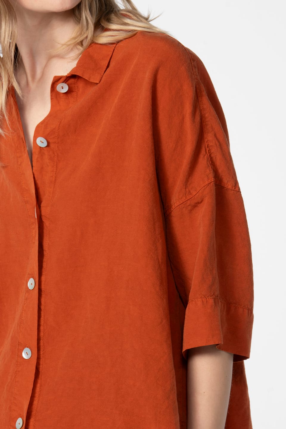 Bluse 611 - Lyocell-Leinen Mischung - 232RUST - 60260110531