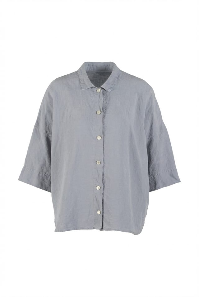 Blouse 611 - Lyocell linen blend - 432TROUT - 60260110531