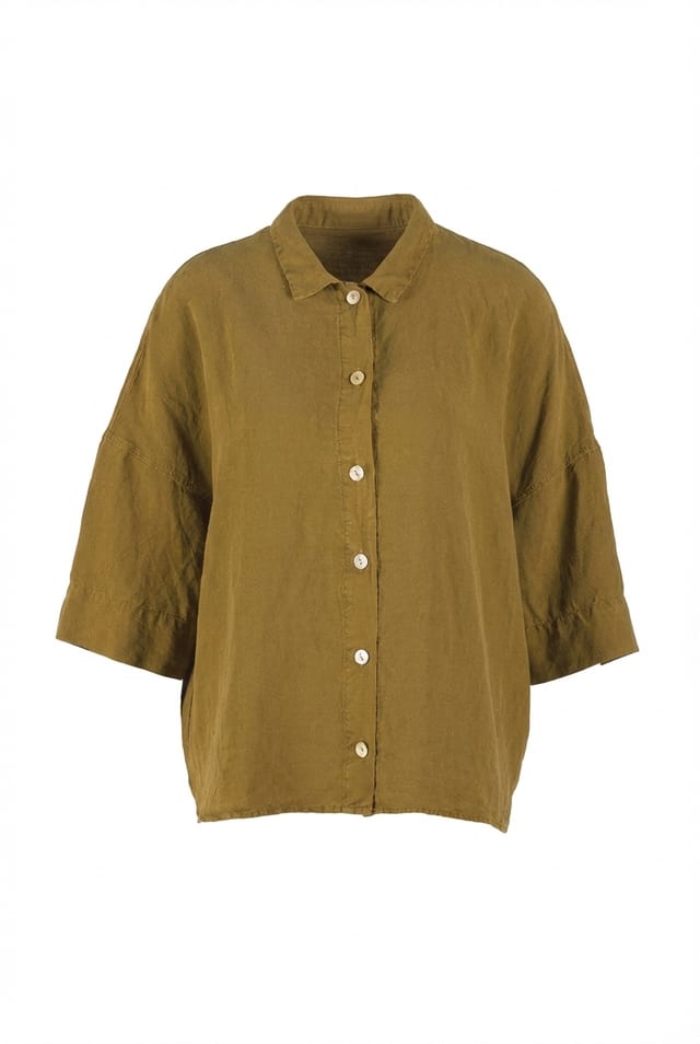 Bluse 611 - Lyocell-Leinen Mischung - 762TAPENADE - 60260110531