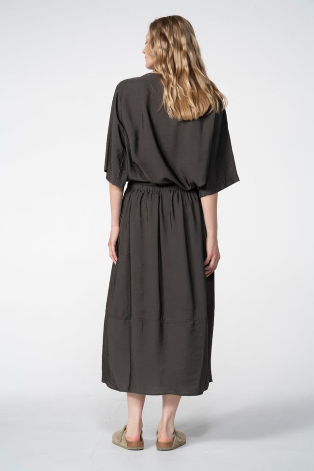 Blouse 612 wash - Viscose twill with a subtle shine - 790BELUGA - 60260110533