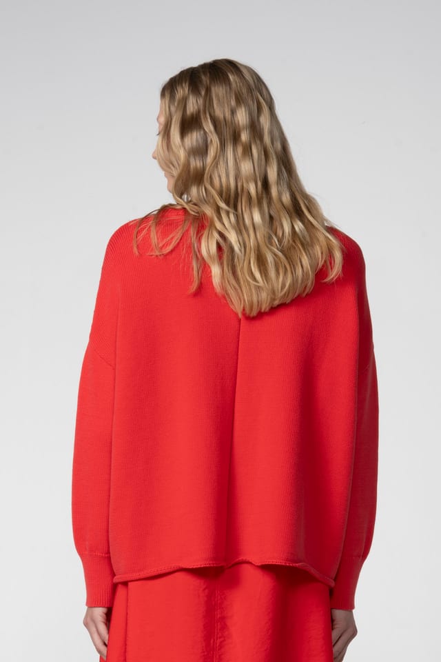 Pullover 603 - Cotton blend in coarse knit - 340PEPPER - 60260110703