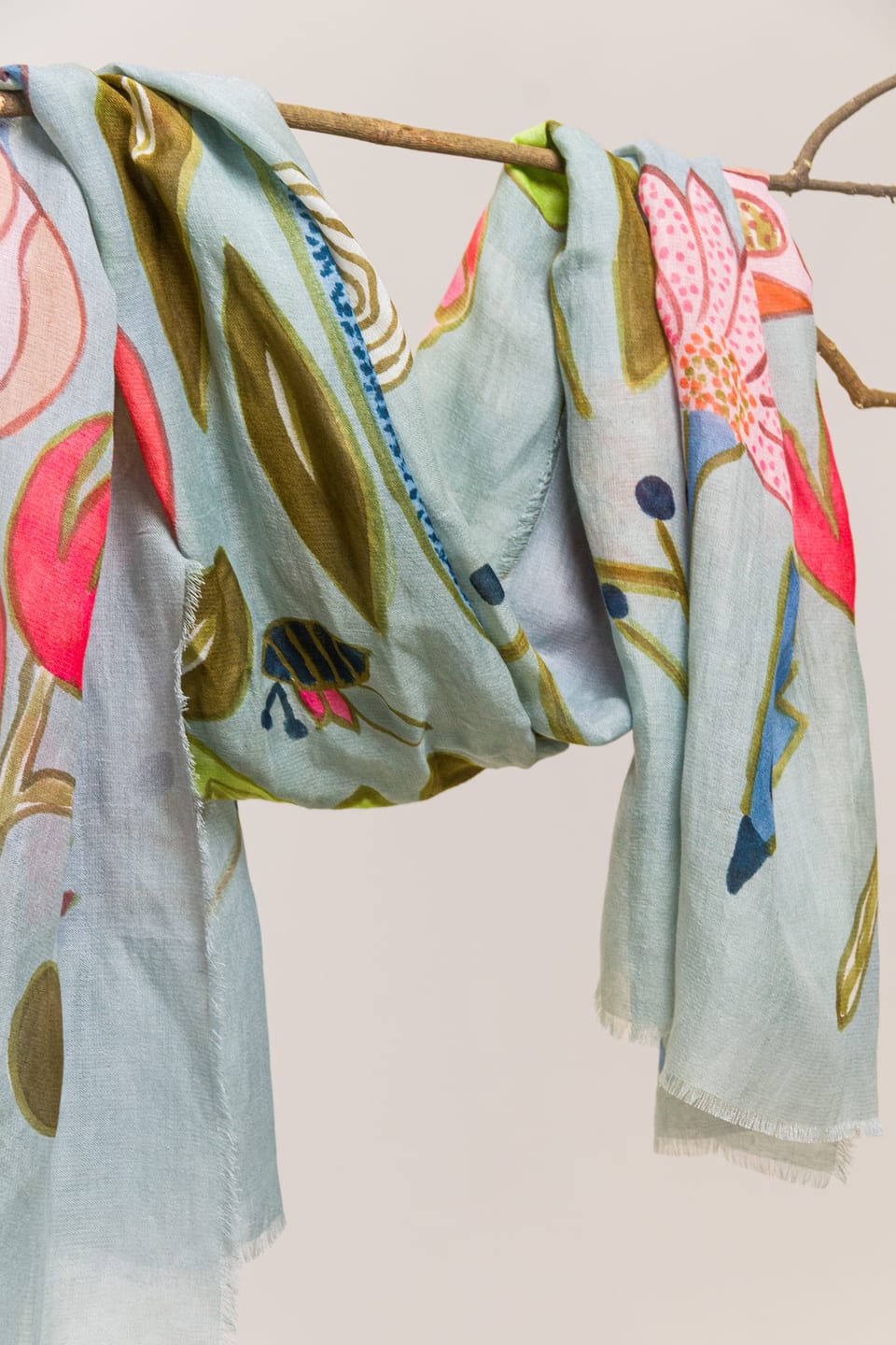 Scarf 602 - Linen modal blend - 430TROUT - 60260110902
