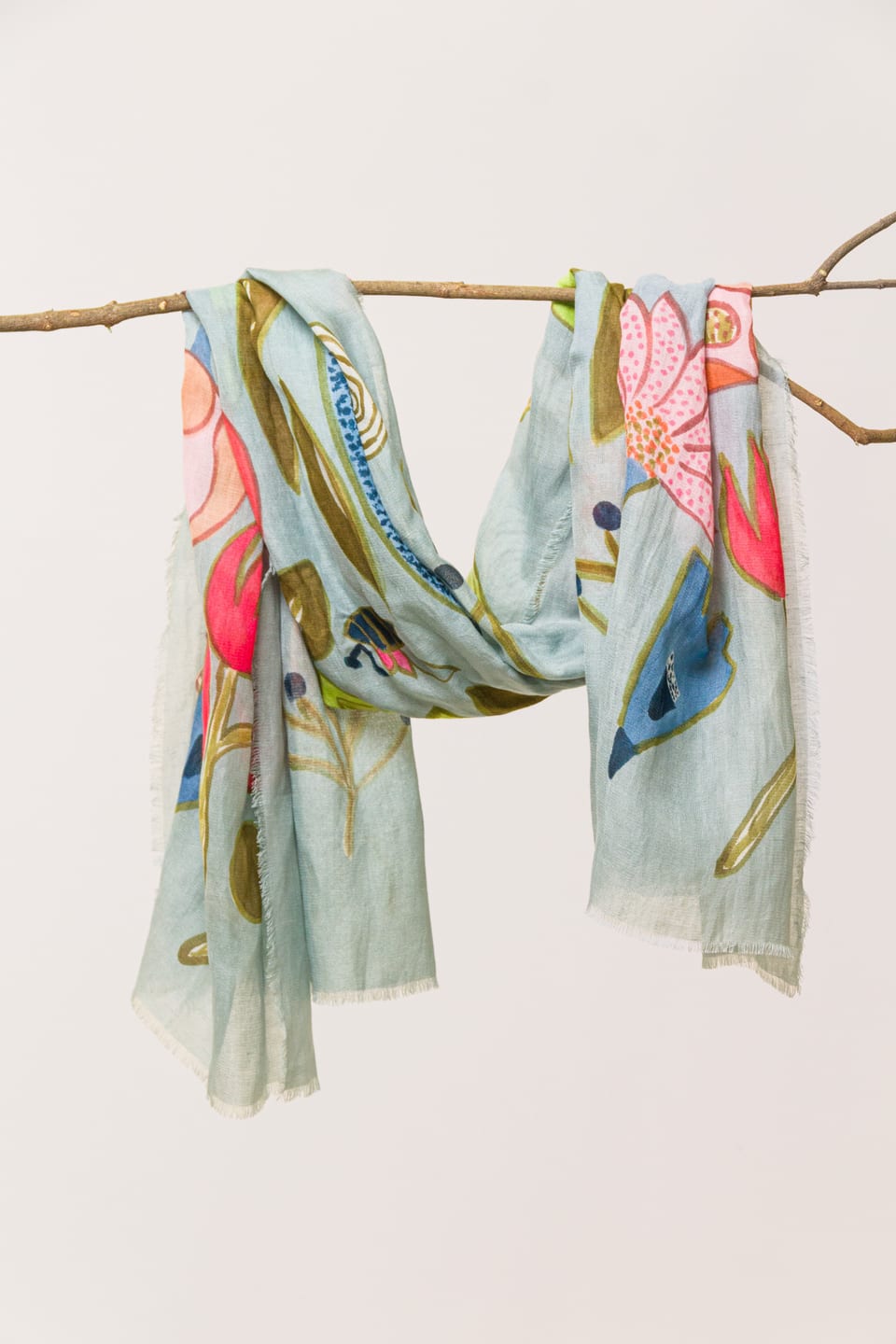 Scarf 602 - Linen modal blend - 430TROUT - 60260110902
