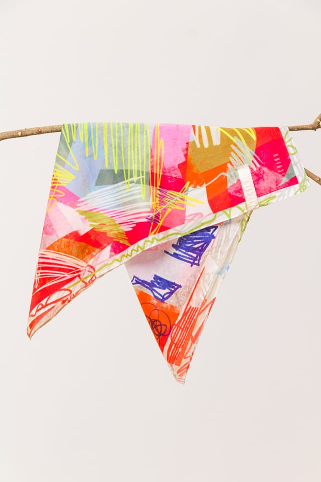 Scarf 604 - Cotton silk blend - 340PEPPER - 60260110904