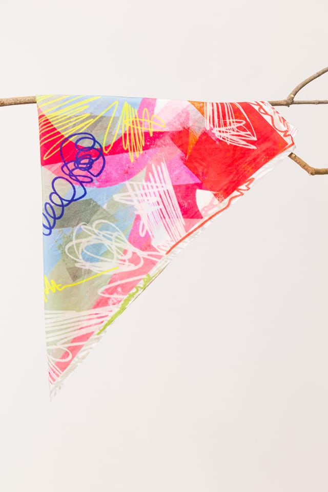Scarf 604 - Cotton silk blend - 340PEPPER - 60260110904