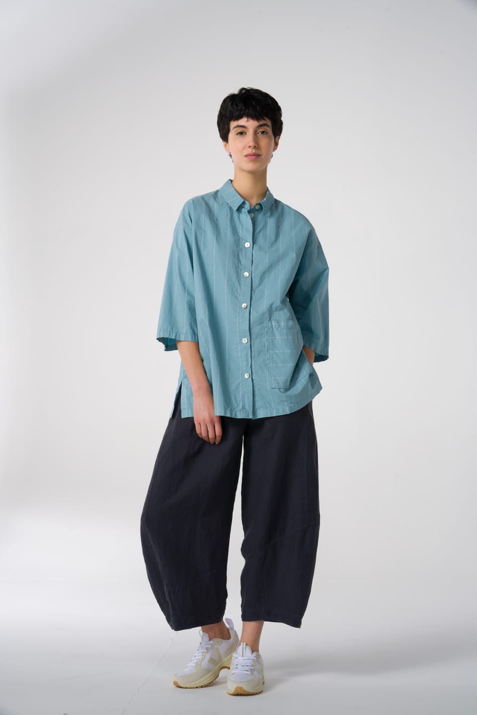 Trousers 601 - Lightweight linen - 970ASPHALT - 60260310001