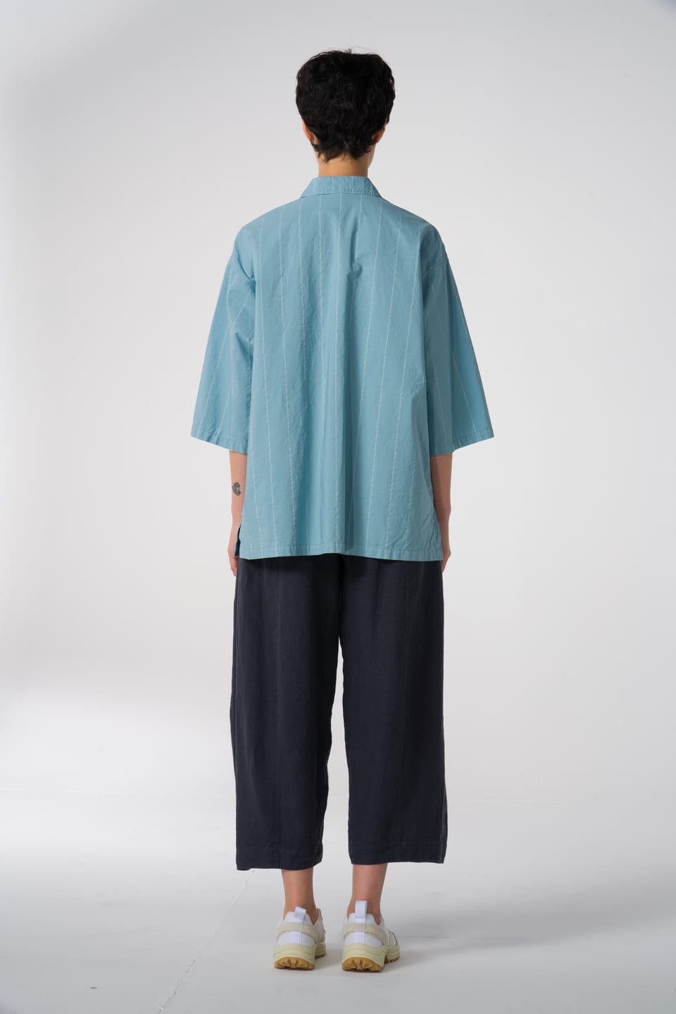 Trousers 601 - Lightweight linen - 970ASPHALT - 60260310001