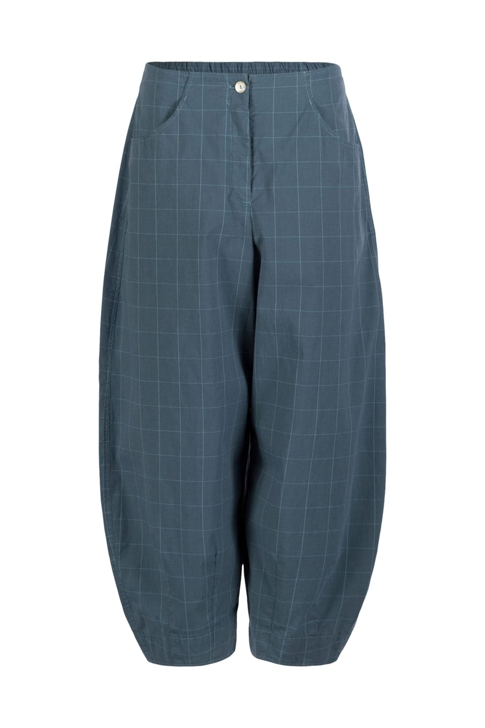 Trousers 602 - Checkered cotton blend - 530HAZE - 60260310002