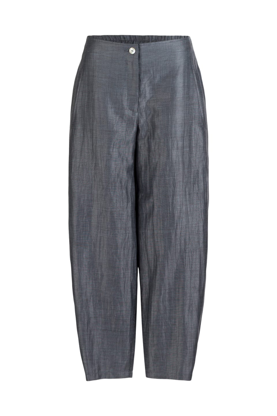 Trousers 603 - Shiny linen-cotton blend - 530HAZE - 60260310003