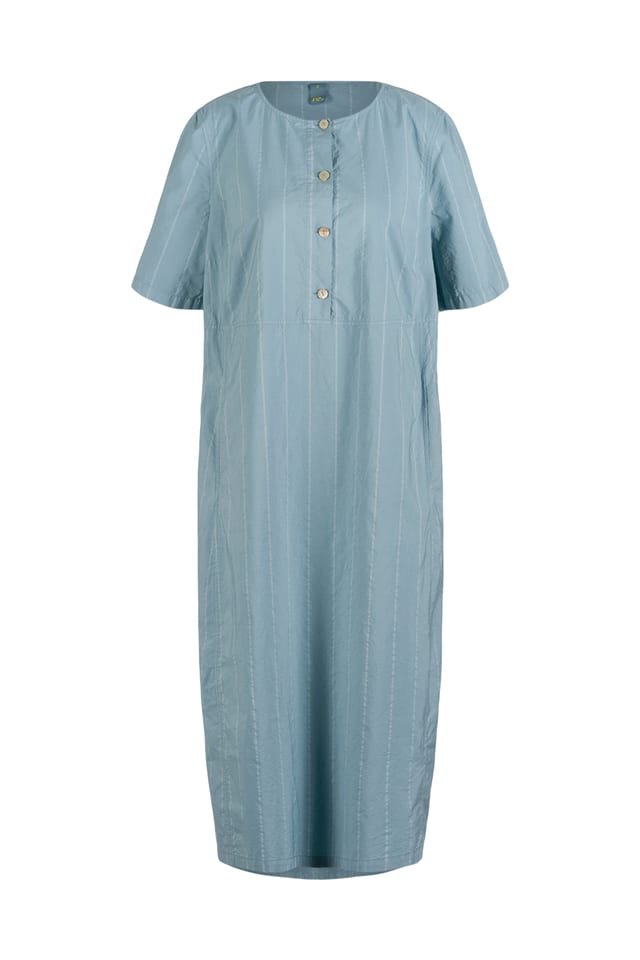 Dress 602 - Chalk stripes cotton blend - 530HAZE - 60260310006