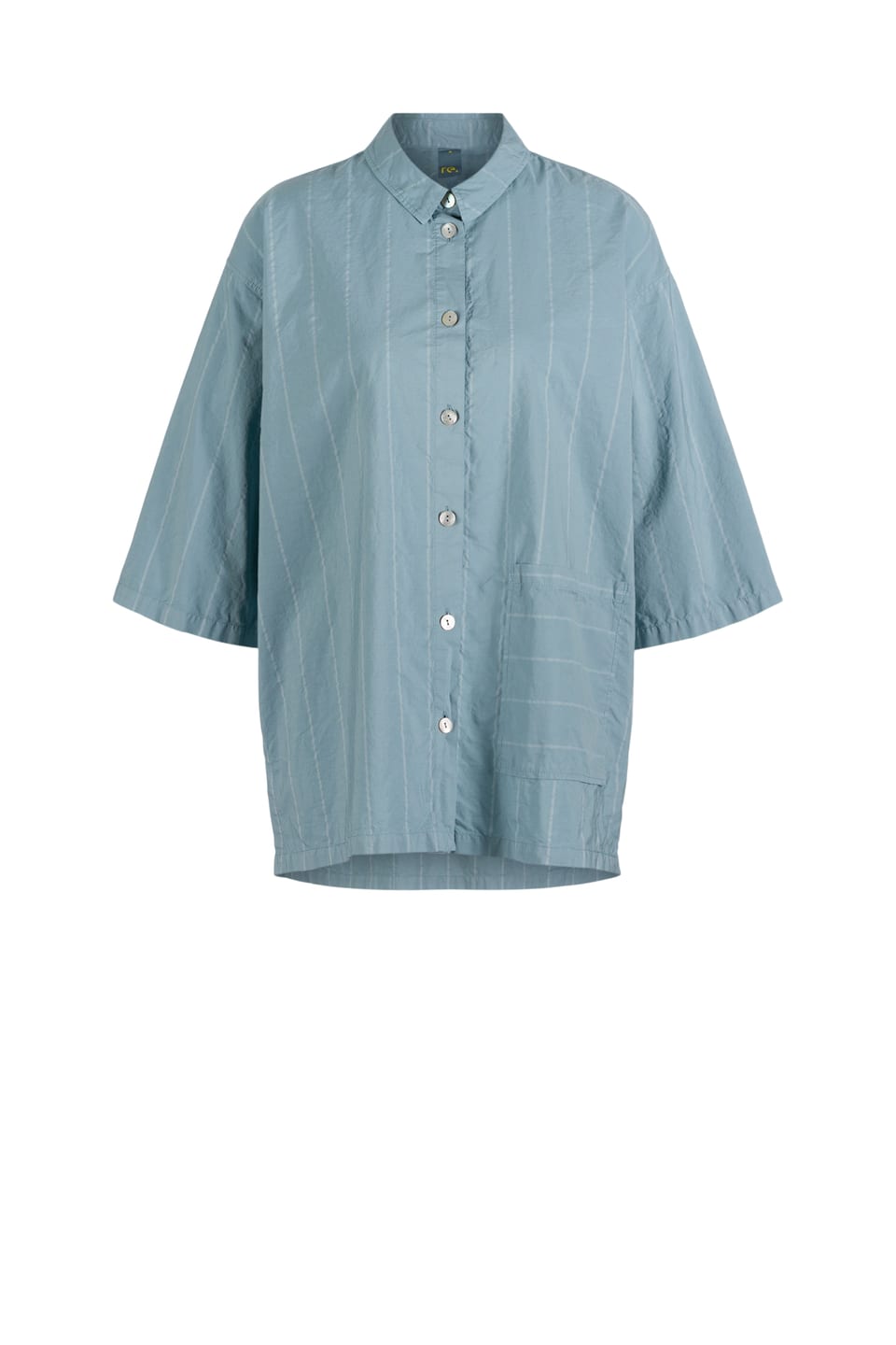 Blouse 602 - Chalk stripes cotton blend - 530HAZE - 60260310009