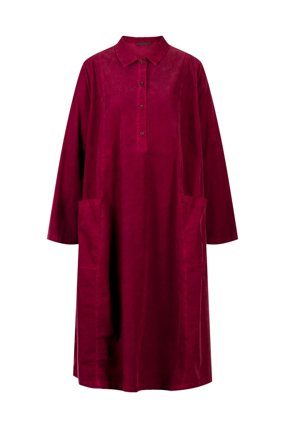 Šaty 405 - Bavlněná jehelní šňůra se strečem - 342GARNET - 10240710044