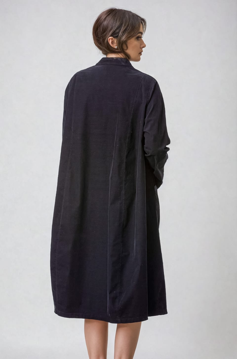 Šaty 405 - Bavlněná jehelní šňůra se strečem - 990BLACK - 10240710044