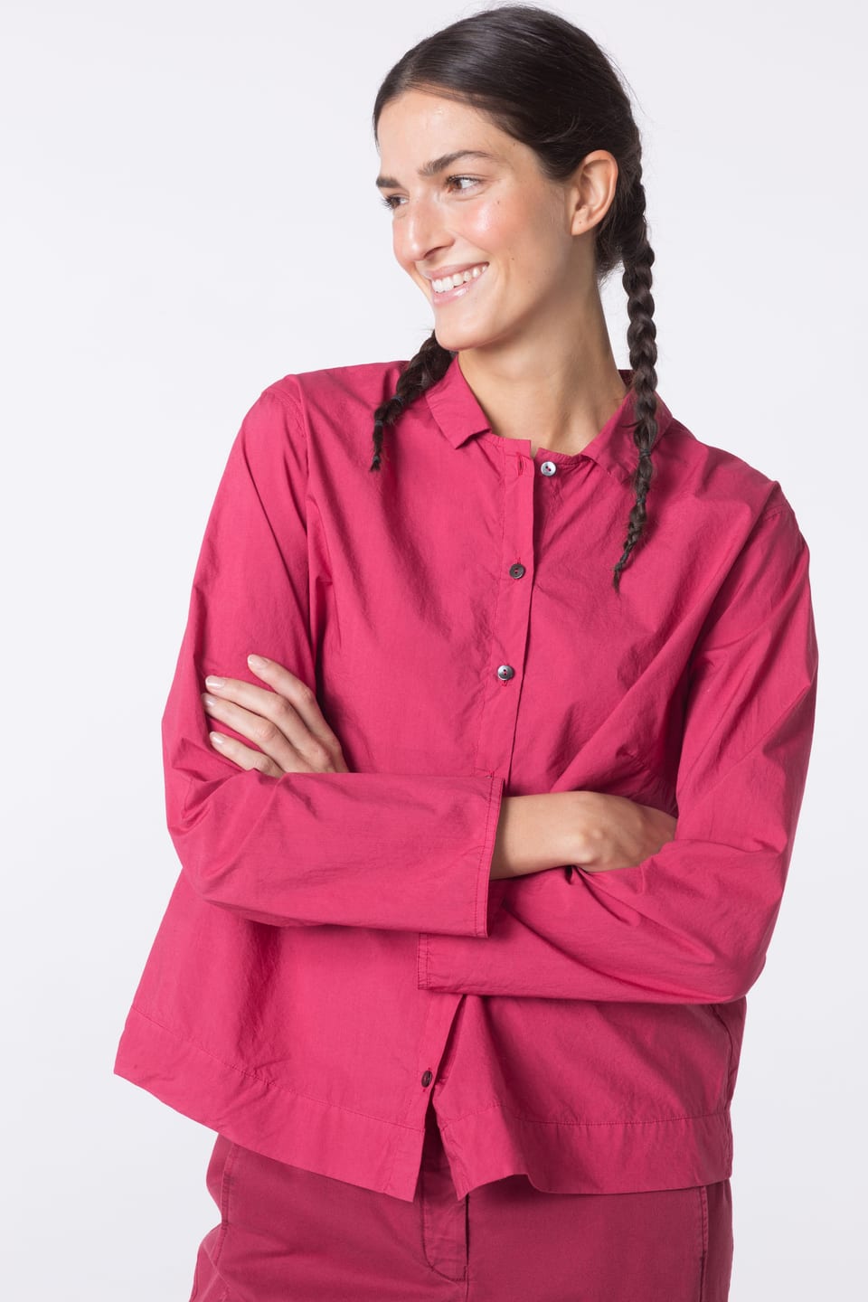 Blouse 414 - Cotton poplin - 340GARNET - 10240710049