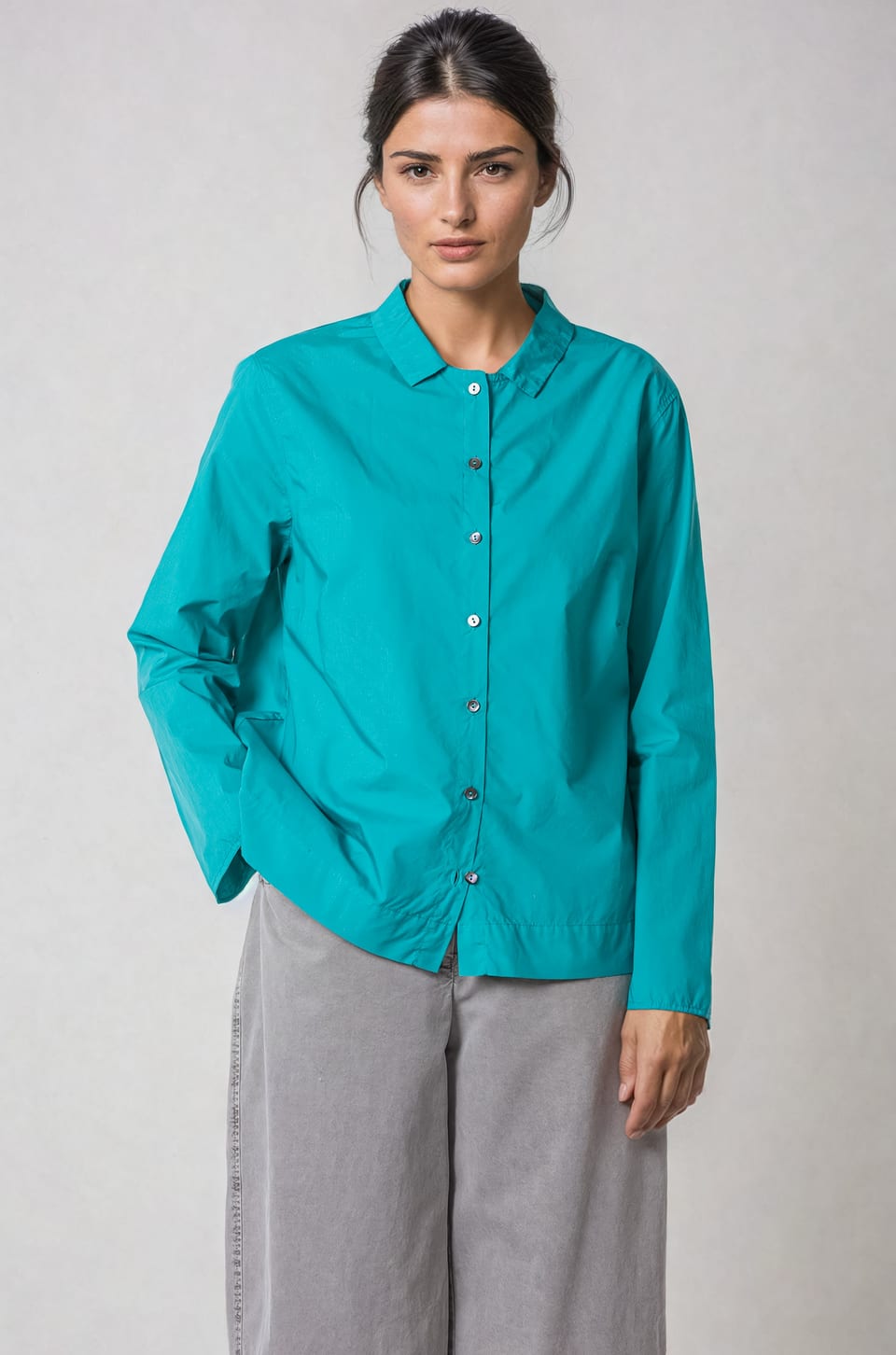 Blouse 414 - Cotton poplin - 650AMULET - 10240710049