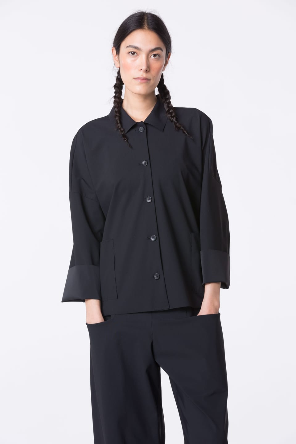 Jacket 407 - Techno-stretch - 990BLACK - 10240710054