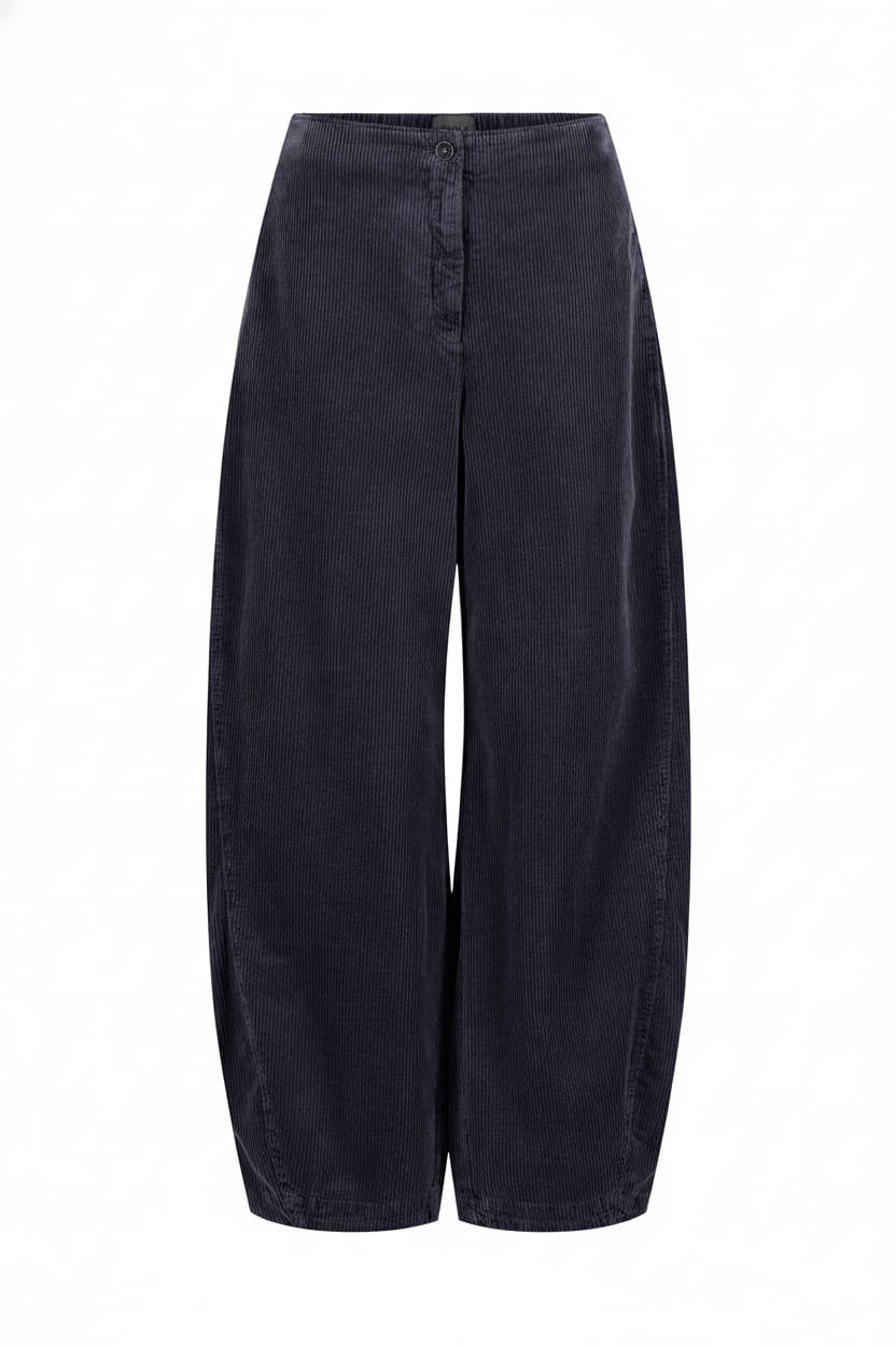 Kalhoty 418 - Manšestr z čisté bavlny - 490NAVY - 10240710059
